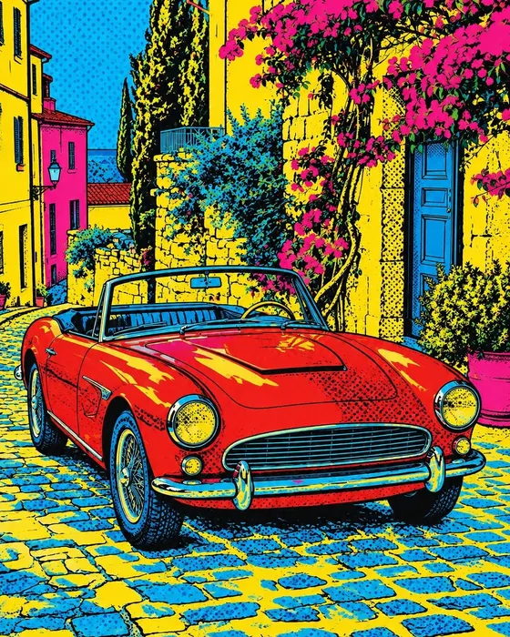The classic car as pop art, made with Magic