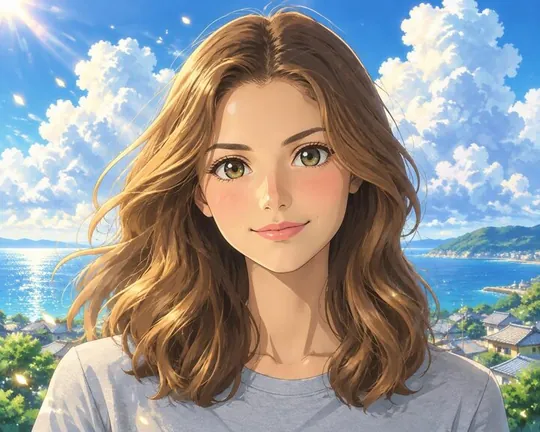 Anime AI style applied to a portrait photo