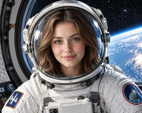 Astronaut AI style applied to a portrait photo