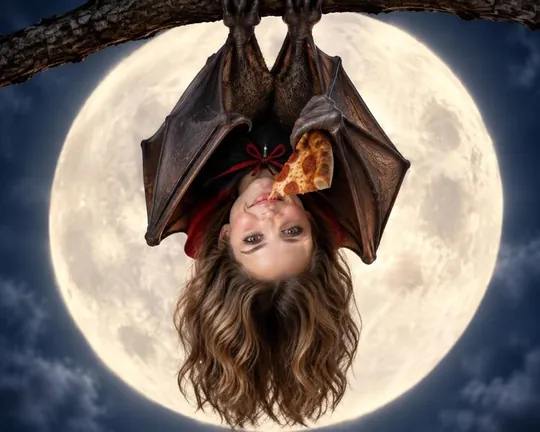 Bat AI style applied to a portrait photo