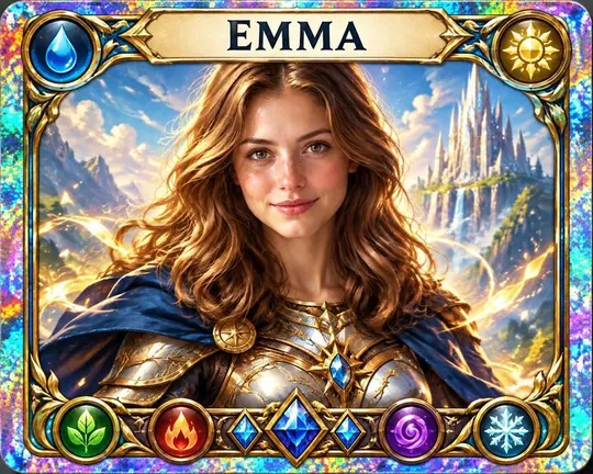 Card AI style applied to a portrait photo