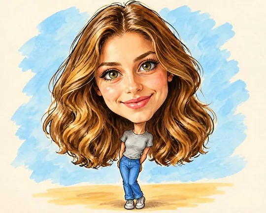 Caricature AI style applied to a portrait photo