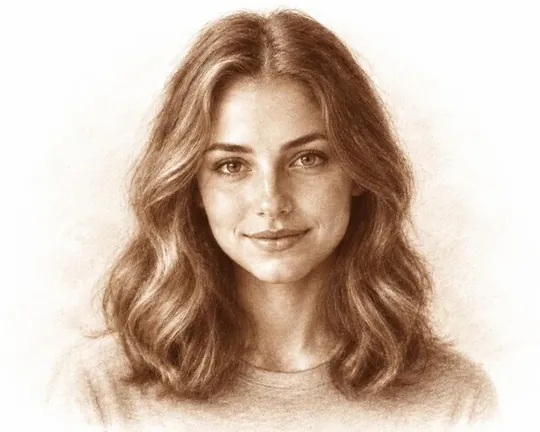 Chalk AI style applied to a portrait photo