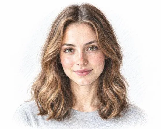 Color pencil AI style applied to a portrait photo