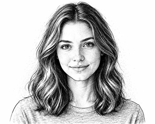 Ink AI style applied to a portrait photo