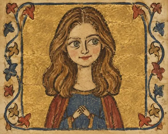Medieval AI style applied to a portrait photo