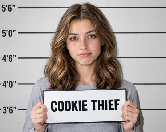 Mugshot AI style applied to a portrait photo
