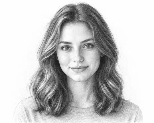 Pencil AI style applied to a portrait photo
