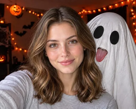 Photobomb AI style applied to a portrait photo