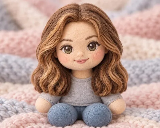 Plush AI style applied to a portrait photo