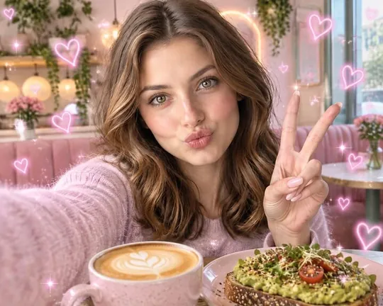 Selfie AI style applied to a portrait photo