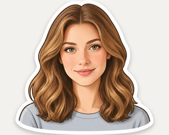 Sticker AI style applied to a portrait photo