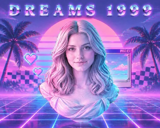 Vapor AI style applied to a portrait photo