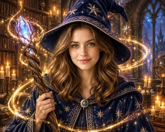 Wizard AI style applied to a portrait photo