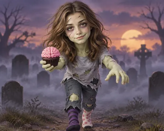 Zombie AI style applied to a portrait photo