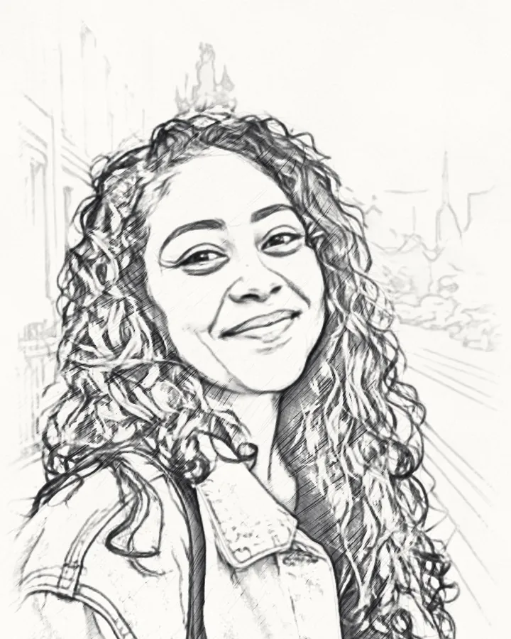 The portrait as a fine sketch, made on the phone