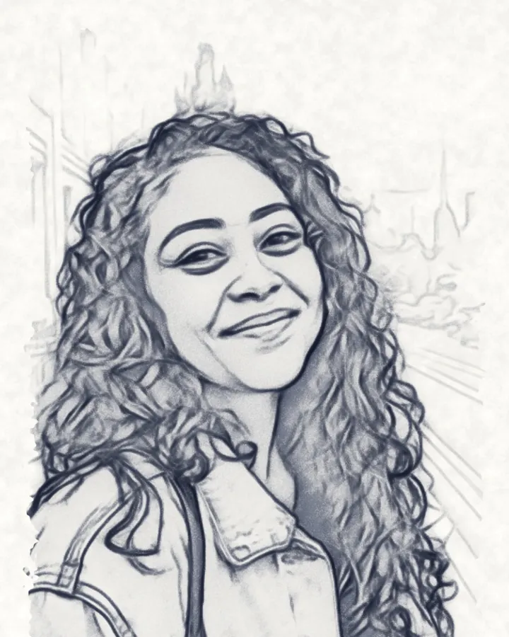 The portrait as a inkWash sketch, made on the phone