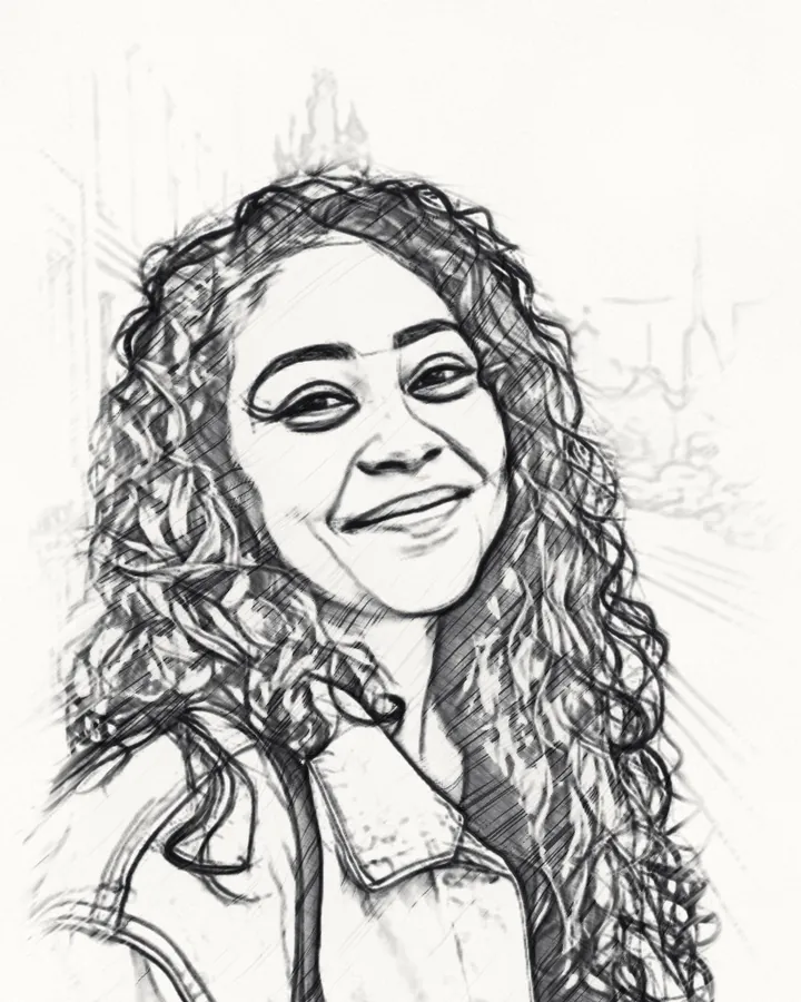 The portrait as a sketchy sketch, made on the phone