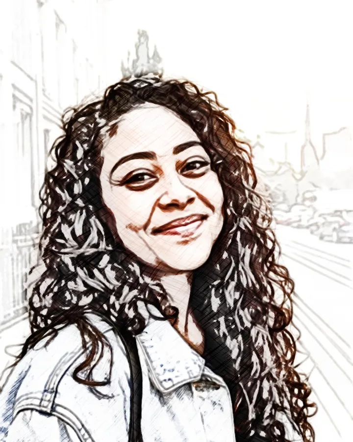 The portrait as a vivid sketch, made on the phone