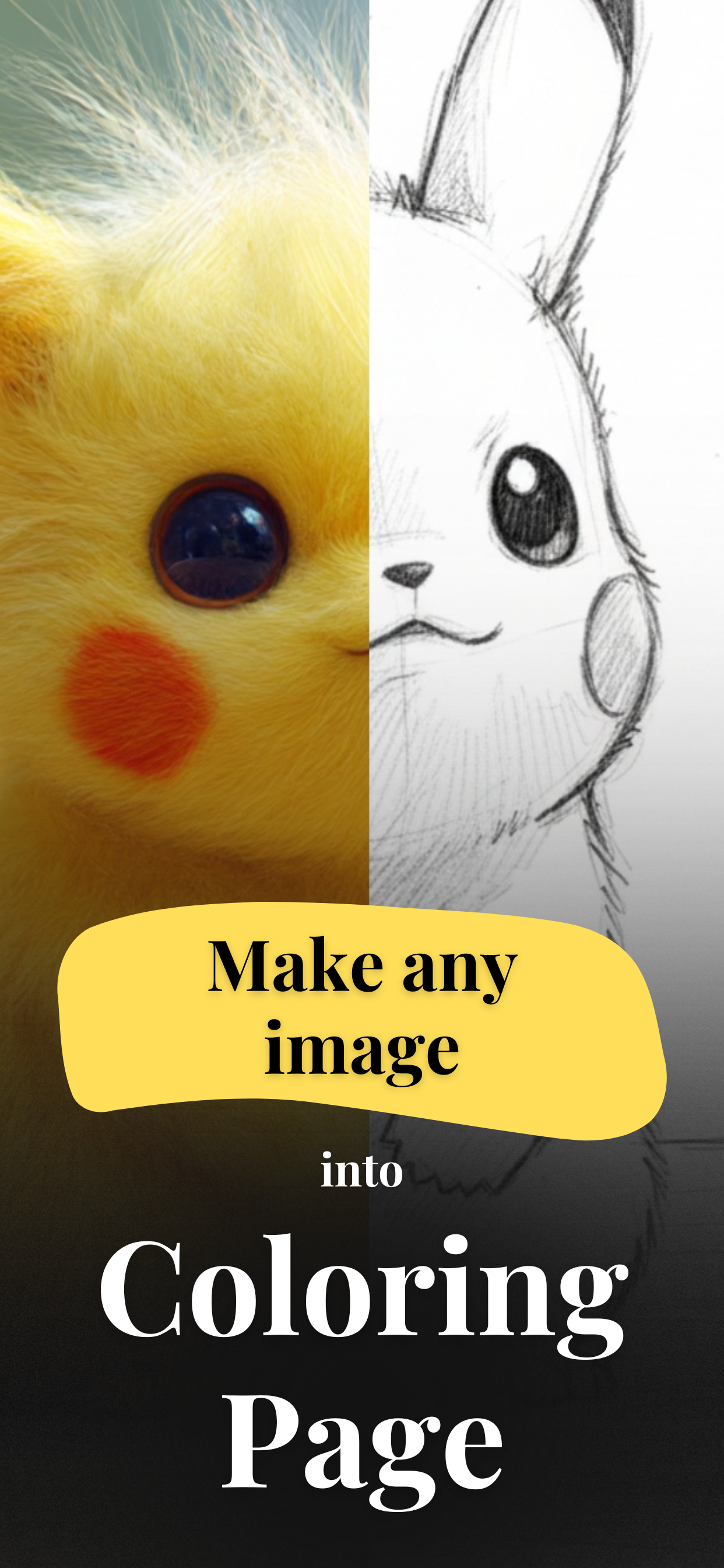 Pokemon coloring page in Sketchpage app